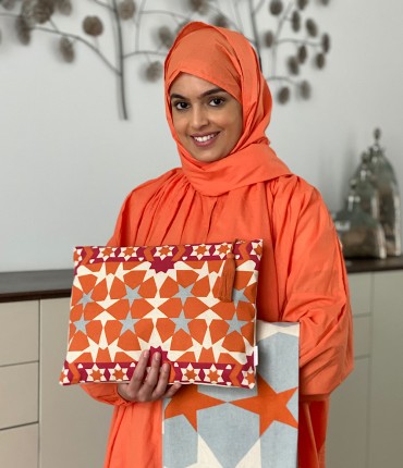 SCARF TRAVEL  PRAYER SET - ORANGE 